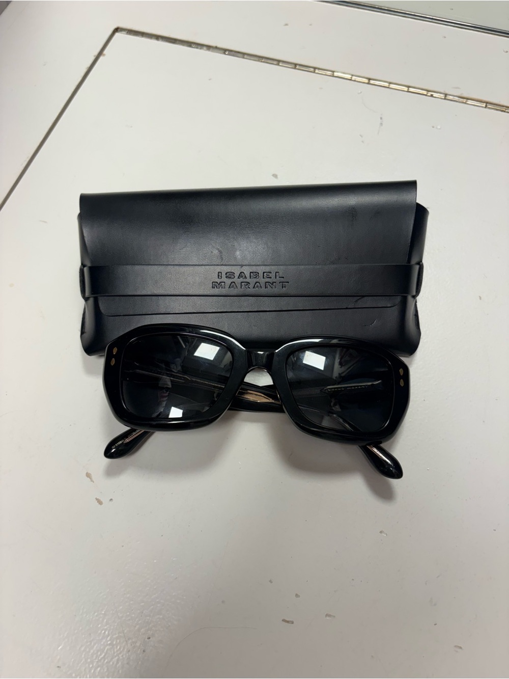 Isabel Marant Black Men's Sunglasses with Black Case